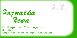 hajnalka nema business card