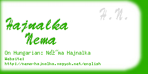 hajnalka nema business card